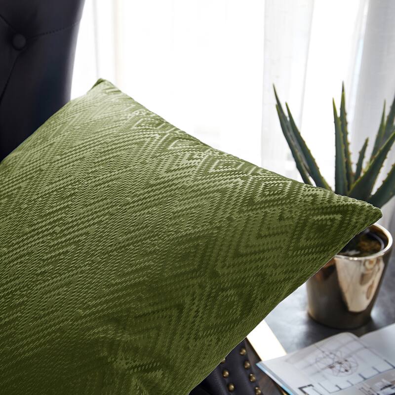 Tonopah Ikat Velvet Throw Pillow Cover Set, NO INSERT