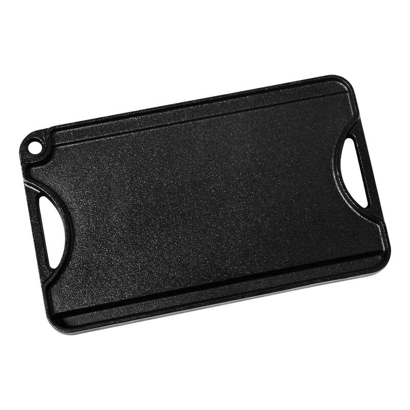 Anmytek 14x8.5 inch Reversible Grill Griddle Pre-Seasoned BBQ Pan Cast Iron Black