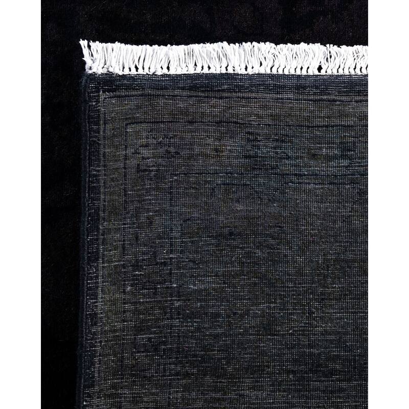 Fine Vibrance One-of-a-Kind Hand-Knotted Area Rug - Black, 6' 1" x 9' 3" - 6' 1" x 9' 3"