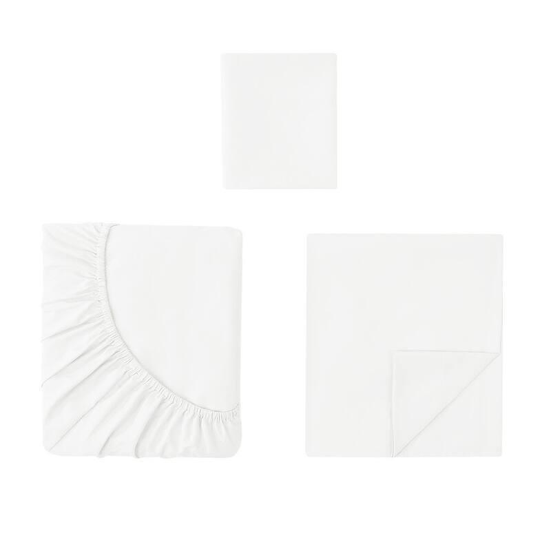 Microfiber sheet set - One fiited sheet, one flat sheet, pillow case(s)