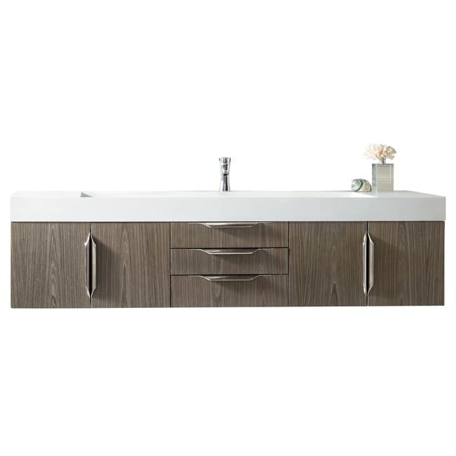 James Martin Vanities 983-V72S-W-N-GW Columbia 72" Wall Mounted Single - Ash Gray