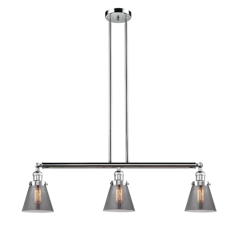 Innovations Lighting Small Cone 3 Light 39" Wide Linear Chandelier