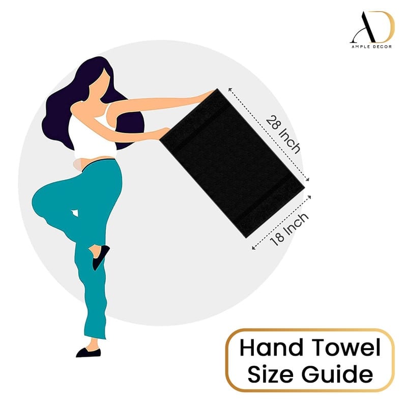Hand Towels Popcorn Textured-Quick Drying 18 X 28 Inch by Ample Decor