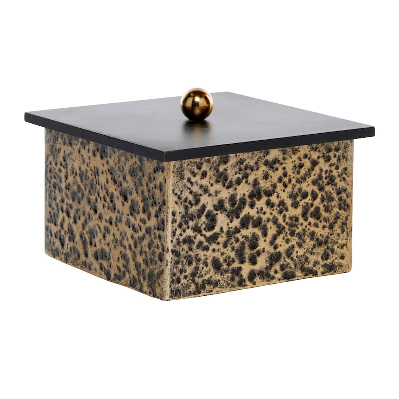 Venus Williams Collection Gold Metal Modern Box 4x6x6 - 6 x 6 x 4