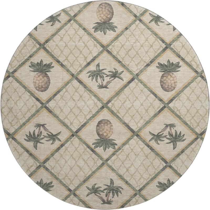 Premium Washable Super Soft Pineapple Palm Tree Mayfield Rug