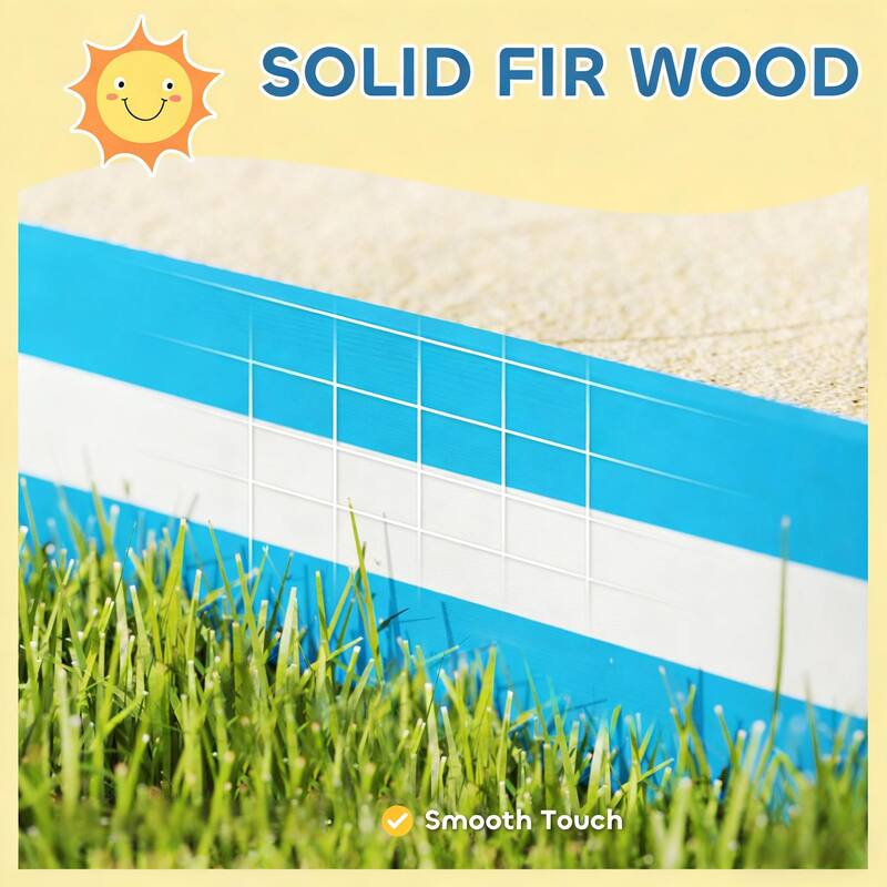 GDFStudio Outdoor Rowan Fir Wood Kids Sandbox with Seating and Liner