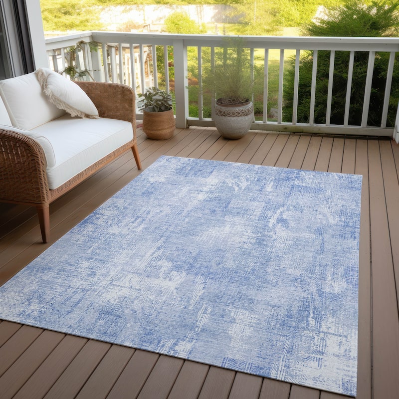 Machine Washable Indoor/ Outdoor Chantille Boho Abstract Rug