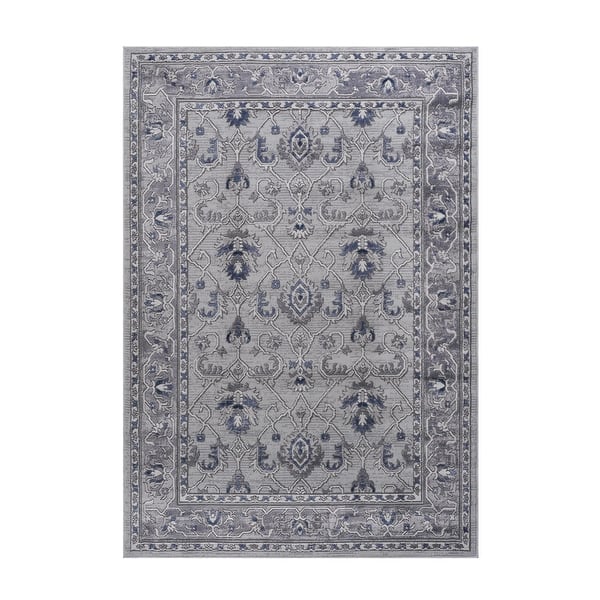 slide 2 of 6, LOOM & LUXE Collection Grey/Blue/Oriental Non-Shedding Area Rug 120" D x 93" W x 0.35" H