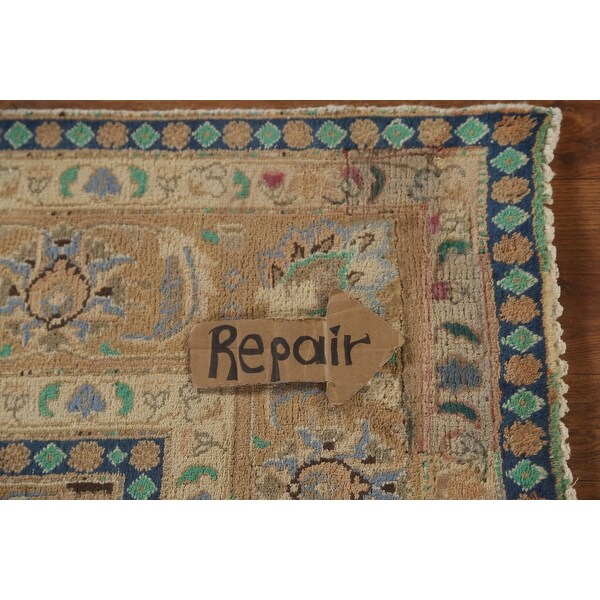 Floral / Medallion Mashad Persian Vintage Rug Handmade Wool Carpet