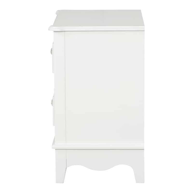 Furniture of America Lindsey Traditional White Wood 2-Drawer Nightstand