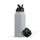 preview thumbnail 47 of 53, JoyJolt Vacuum Insulated Stainless Steel Water Bottle with Flip Lid & Sport Straw Lid - 32 oz Grey