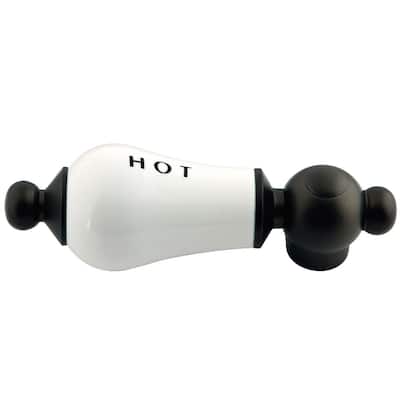 Kingston Brass Aqua Eden Hot Porcelain Lever Handle