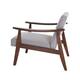 Zenvida Mid Century Modern Accent Armchair Solid Hardwood Upholstered