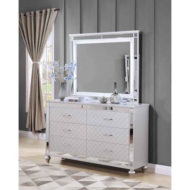 Livorno Gunmetal 6-Drawer 62 in. W Dresser