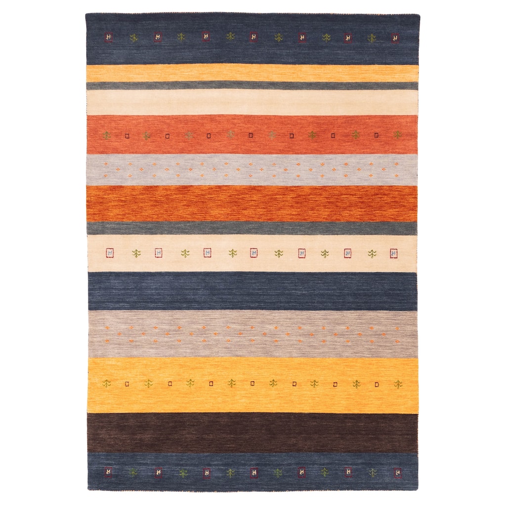 ECARPETGALLERY Hand Loomed Kashkuli Gabbeh Multi Color Wool Rug - 6'9 x 9'9