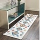 preview thumbnail 27 of 35, Nourison Tribal Decor Aztec Geometric Area Rug 2'2" x 7'9" Runner - White - Runner/Rectangle