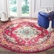 preview thumbnail 66 of 161, SAFAVIEH Monaco Lillie Boho Medallion Distressed Area Rug 3' Round - Pink/Multi