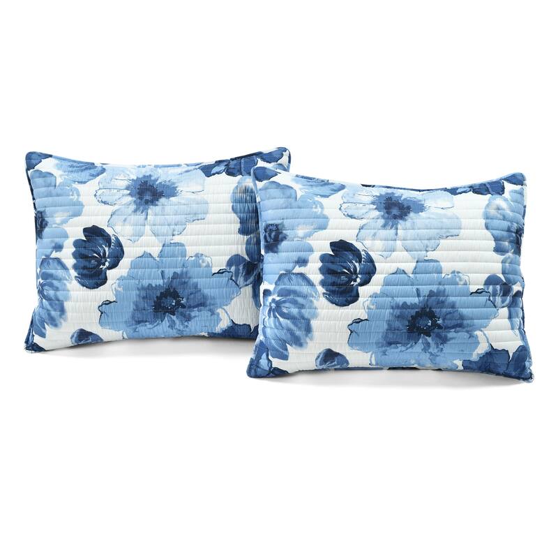 Levine Reversible Floral/ Damask 3-piece Quilt Set