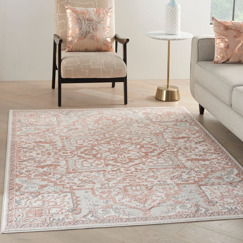 Nourison Elation Floral Medallion French Country Area Rug