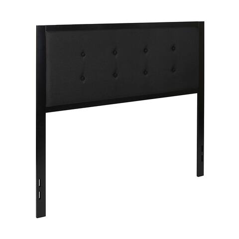 Offex Bristol Metal Tufted Upholstered Headboard Full Size - Black