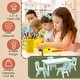 preview thumbnail 7 of 15, Qaba Kids Table and Chair Set with 4 Chairs, Adjustable Height, Easy to Clean Table Surface, for 1.5 - 5 Years Old