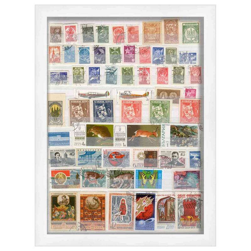 30x24 White Shadowbox Frame - Interior Size 30x24 by 1 Inch Deep - This White Frame Is Made to Display Items Up To 1 Inch Deep