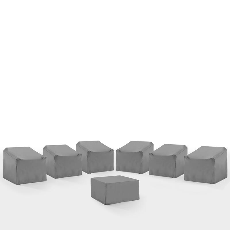 Crosley 7Pc Outdoor Sectional Furniture Cover Set - Gray