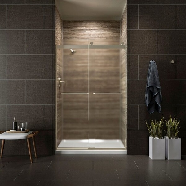 Kohler K 706014 D3 Levity 74 Frosted Sliding Shower Door With Kohler K 706014 D3 Levity 74 Frosted Sliding Shower Door With Towel Bars