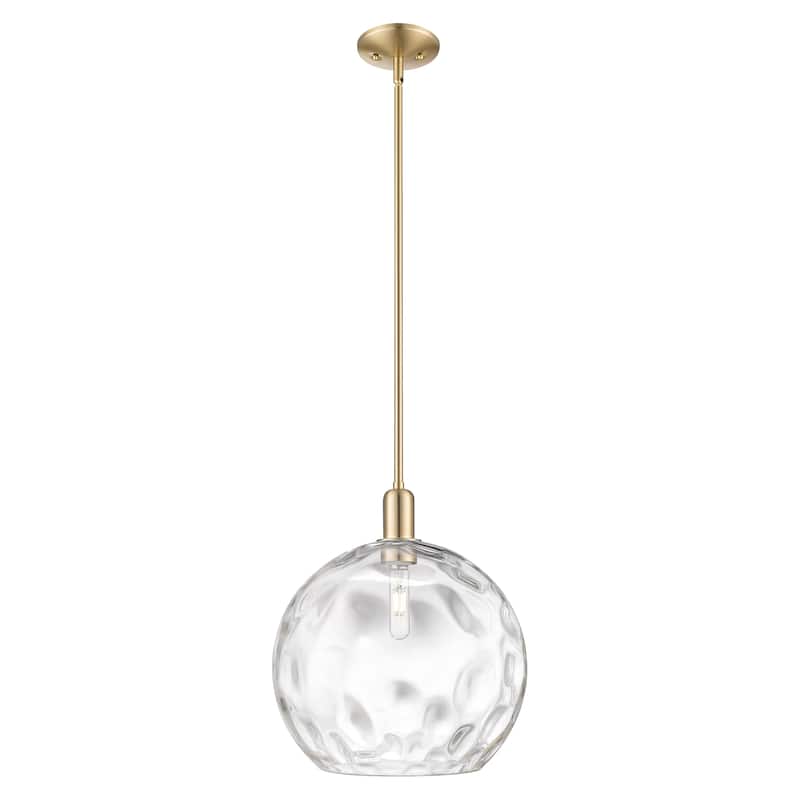Innovations Lighting Endless Possibilities Arcadia - Athens Water Glass - 1 Light 13" Stem Hung Mini Pendant - Clear Water Glass/Champagne Bronze