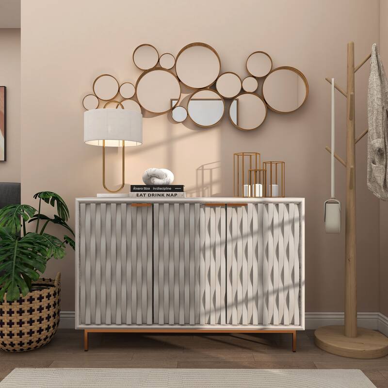 Metal Bubble Cluster Room Wall Mirror - Gold - CosmoLiving by Cosmopolitan