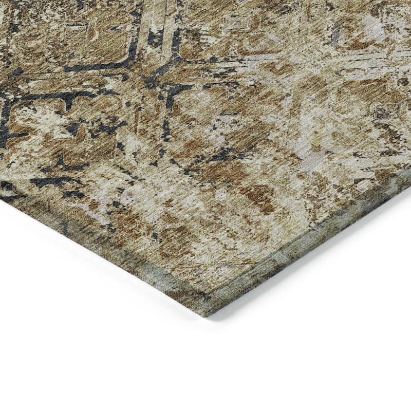 HomeRoots Geometric Transitional Rectangle Outdoor Rug