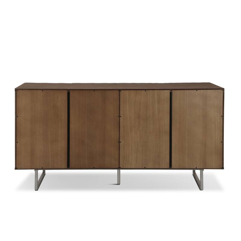 Christopher Knight Home - Oliver 60" Sideboard with Textured Doors and Adjustable Shelves