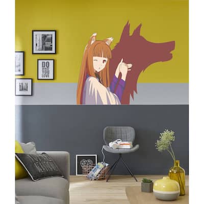 Anime Wolf Girl Wall Decal, Anime Wolf Girl Wall sticker, Anime Wolf ...