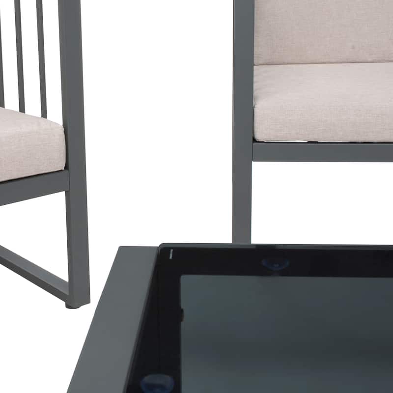 SAFAVIEH Outdoor Severa 4-Piece Living Set - 49W x 28D x 25H