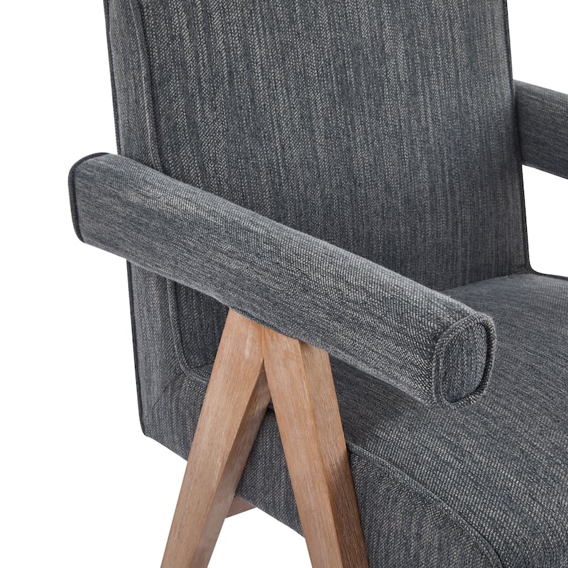 Christopher Knight Home Poppy Fabric Arm Dining Chair (Set of 2)