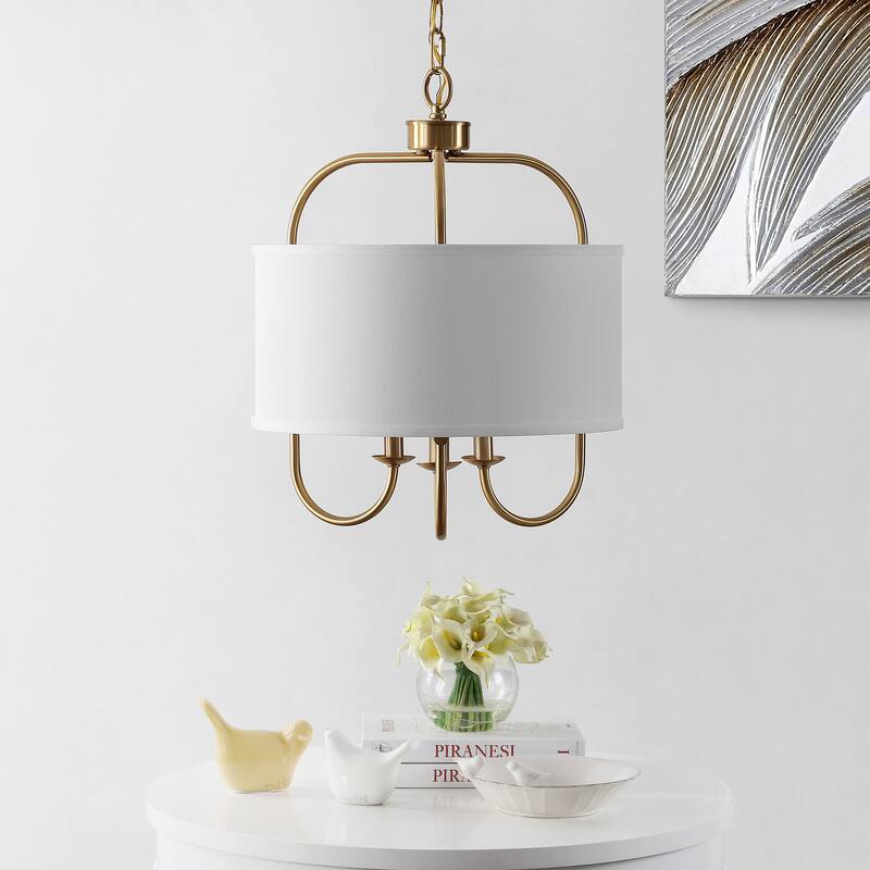 SAFAVIEH Lighting Jemmi 3-light LED Adjustable Pendant. - 16"W x 16"D x 96"H