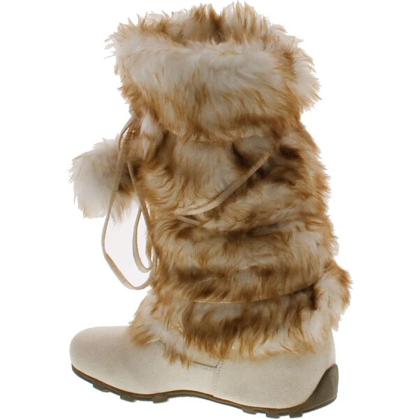 Blossom Womens Tara-Hi Pom Pom Winter Fashion Boots