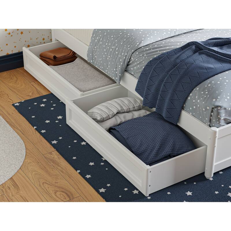 Barcelona Panel Platform Bed with Storage Drawers
