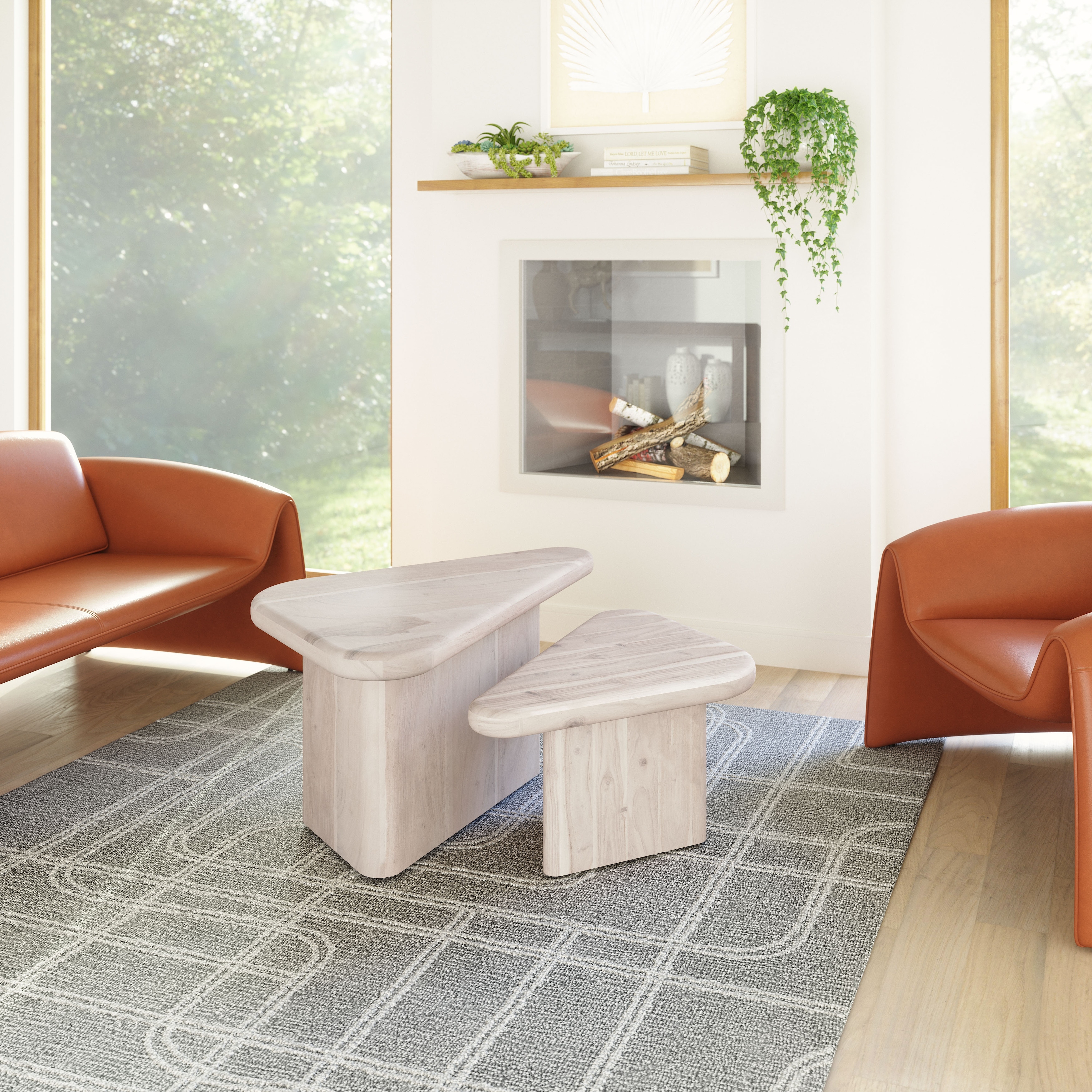 Navidic Coffee Table Set Natural