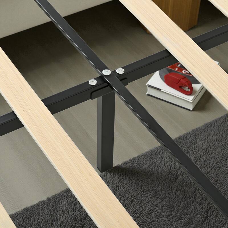 Full/Queen Velvet Tufted Bed Frame with 52" Wingback Headboard, USB Port, Night Light, Rivet Trim & Headboard Shelf