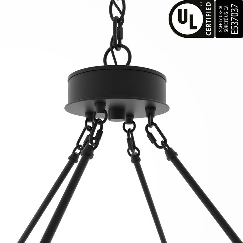 Acroma Beck 18-light Living Room Steel Classic Candle Style Wagon Wheel Chandelier