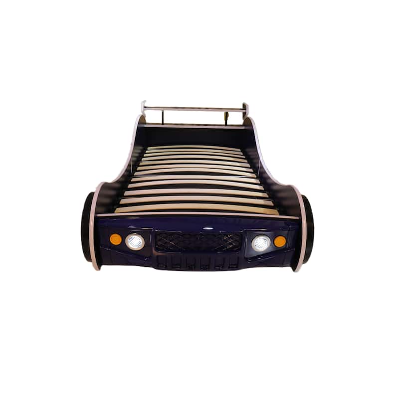 Twin Size Kids Bed Frame, Cool Cartoon Car Bed, Patrol Police Car Bed, Fire Truck Bed, Racing Car Bed for Toddler Floor Bed