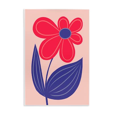 Stupell Playful Bold Red Daisy Wall Plaque Art Design By Martina Pavlova