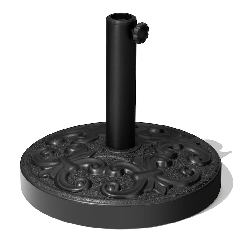 VredHom 30/45LBS Round Heavy Duty Patio Market Umbrella Base - Black