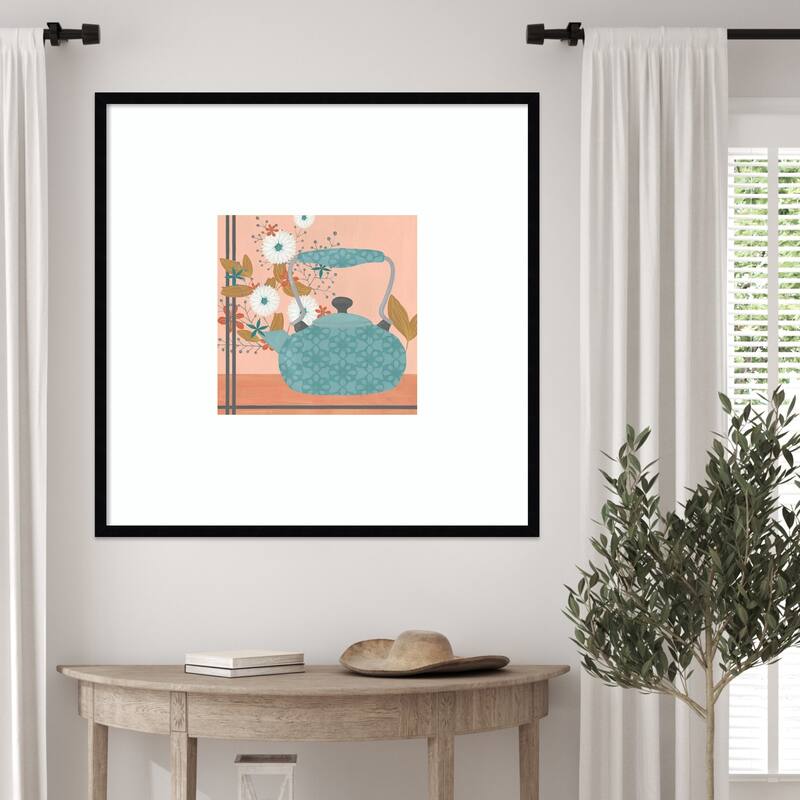 Whimsical Kitchen No. 3 by June Erica Vess Wood Framed Wall Art Print