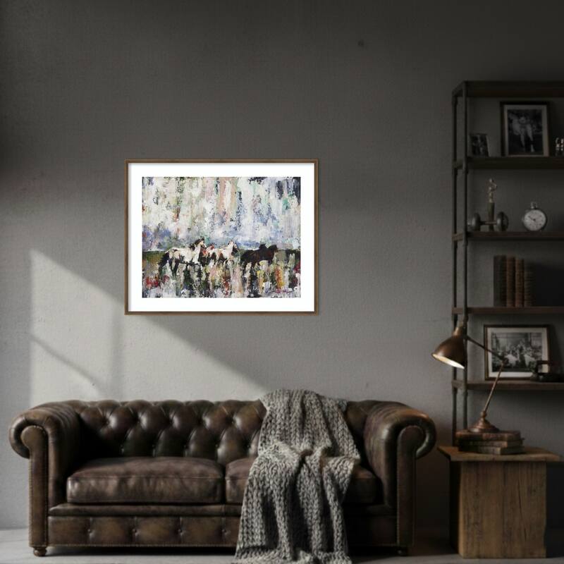 Running Wild by Matthys Moss Wood Framed Wall Art Print