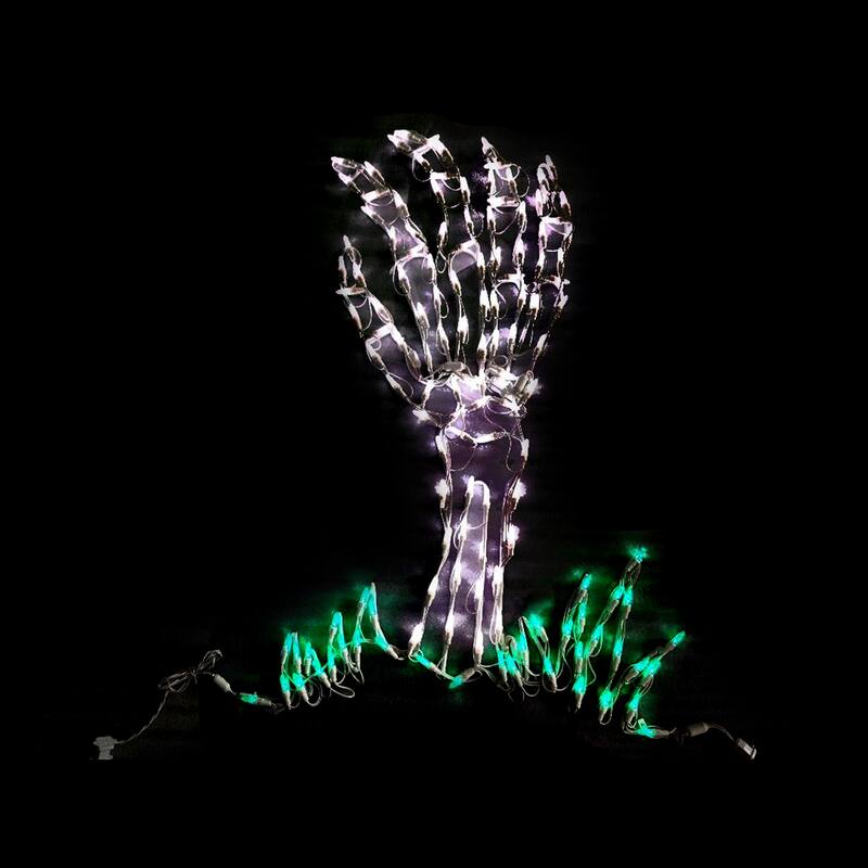 LED Lighted Skeleton Hand Outdoor Halloween Decoration - 37"