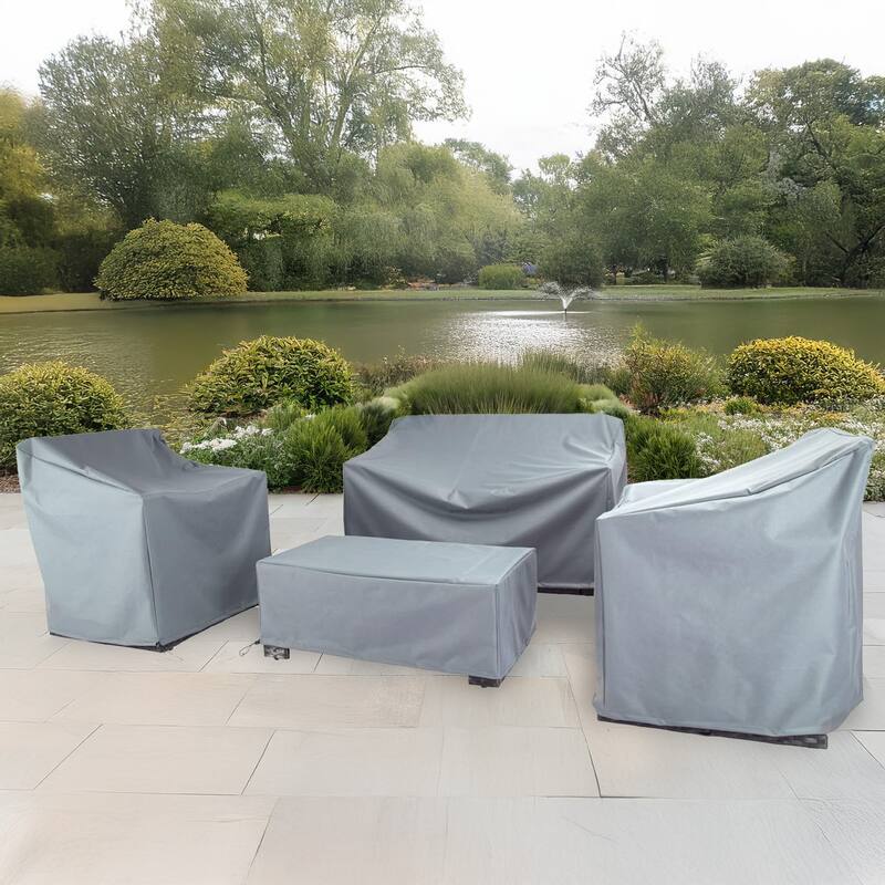 Multi-Purpose Rectangular Outdoor Patio Cover - 46.25" x 35" x 26.5" - Gray