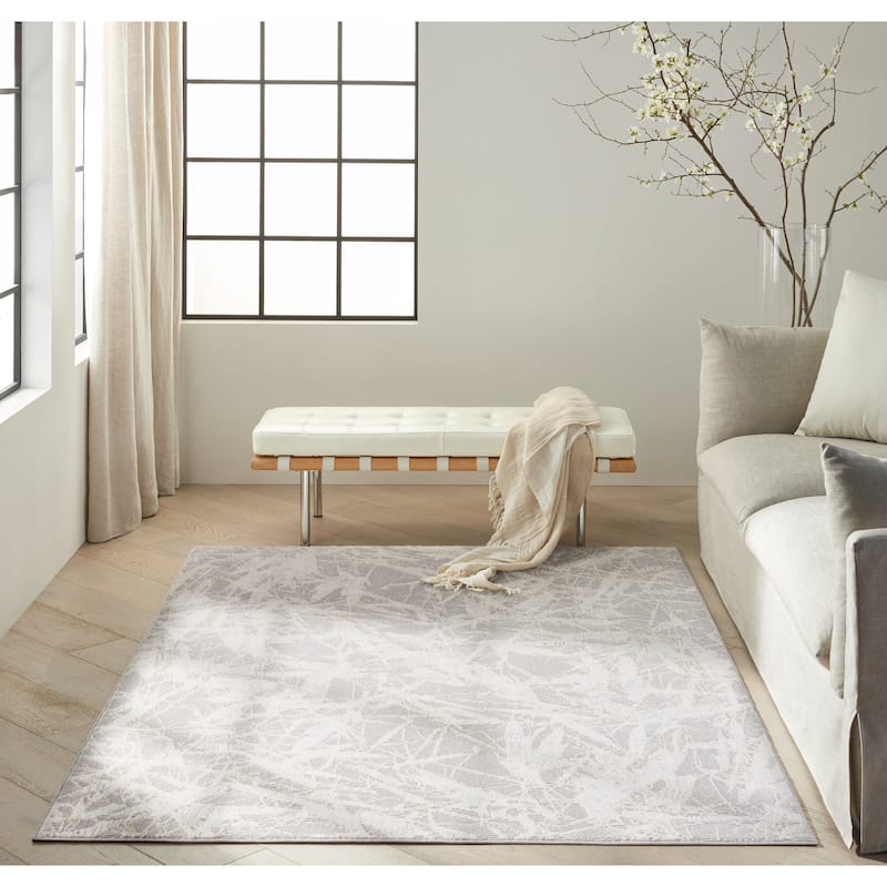 Calvin Klein CK950 Rush Indoor only Grey Abstract Area Rug