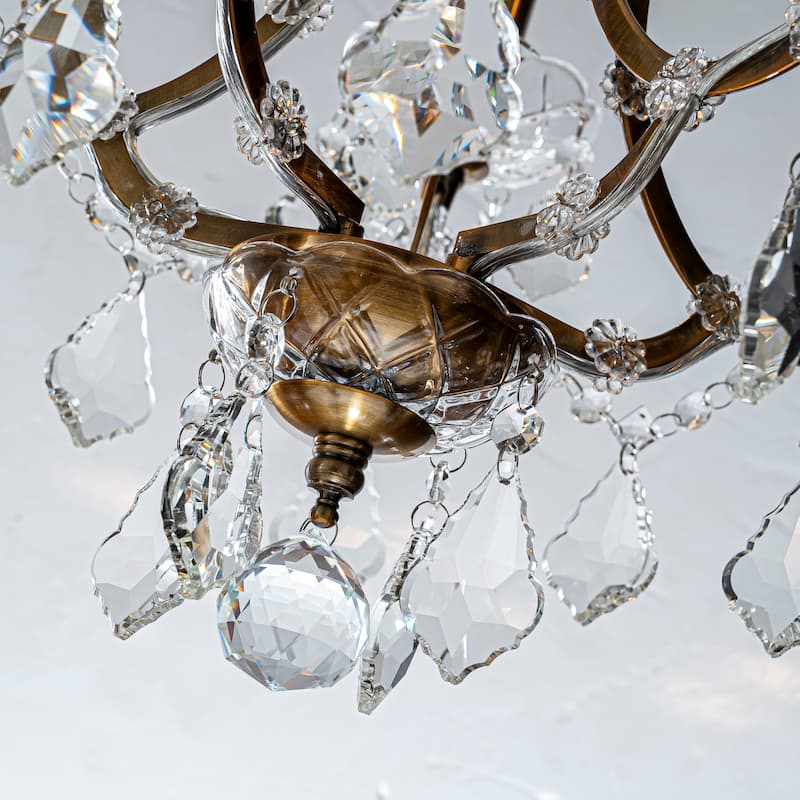 Classic/Traditional Crystal Chandelier Antique Gold Glam Lighting Fixture